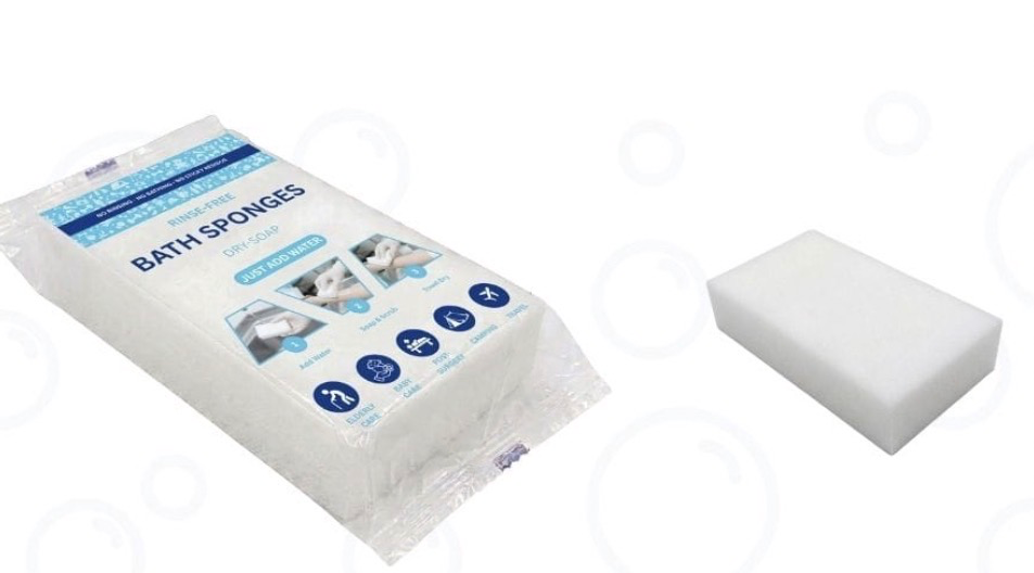 SOAPED SPONGE FOR BATH   INDIVIDUALLY PACKED