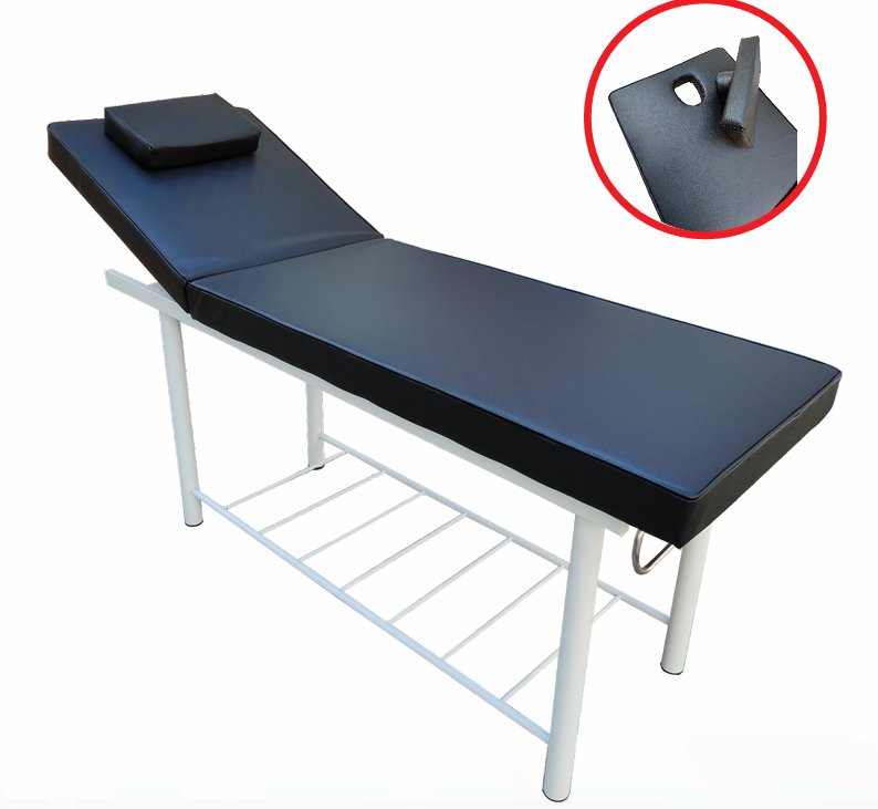 examination couch with face hole 