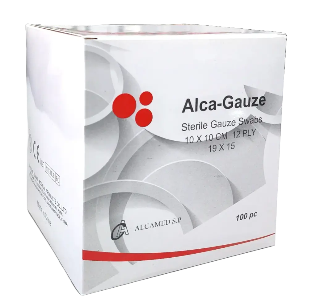 [GZ-STERIL-BX100-LM-2”] gauze sterile BOX OF 100 12 ply                                                 (2" INCHES)