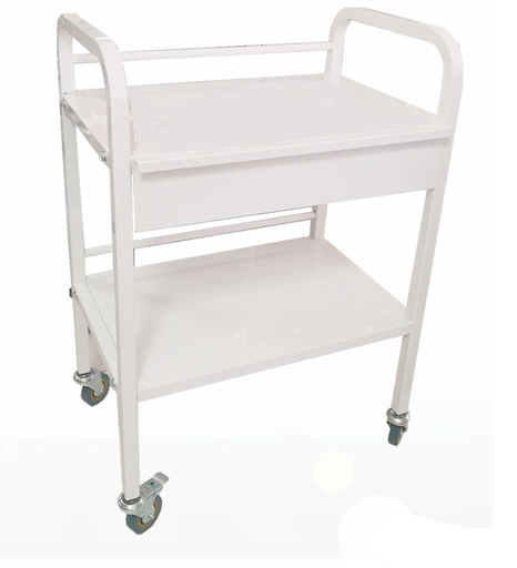[LEA-TR01                         ] TROLLEY + DRAWER WHITE                                                   