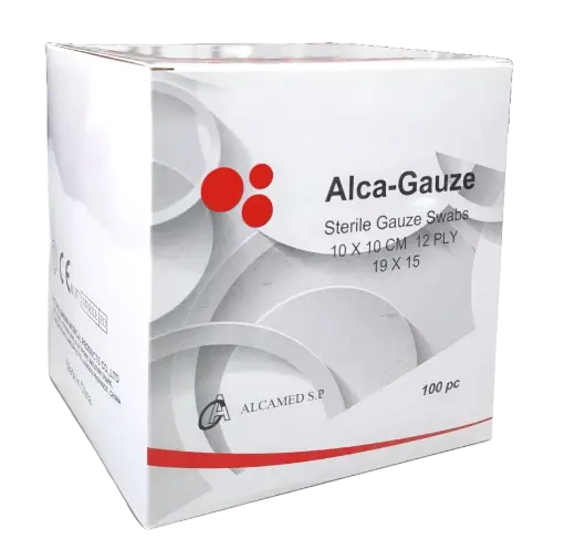 [GZ-STERIL-BX100-LM] gauze sterile BOX OF 100 12 ply                                                