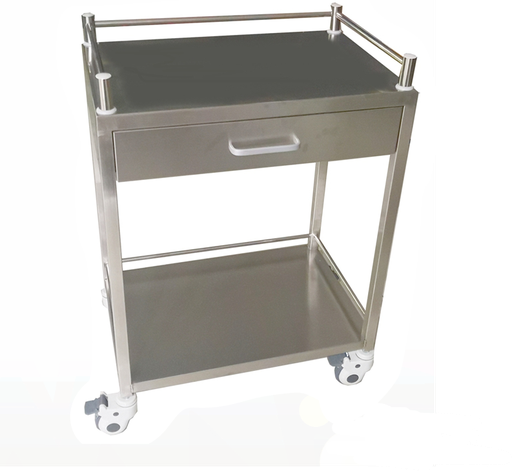 [lea-tr02] trolley stainless steel heavy duty 1 drawer